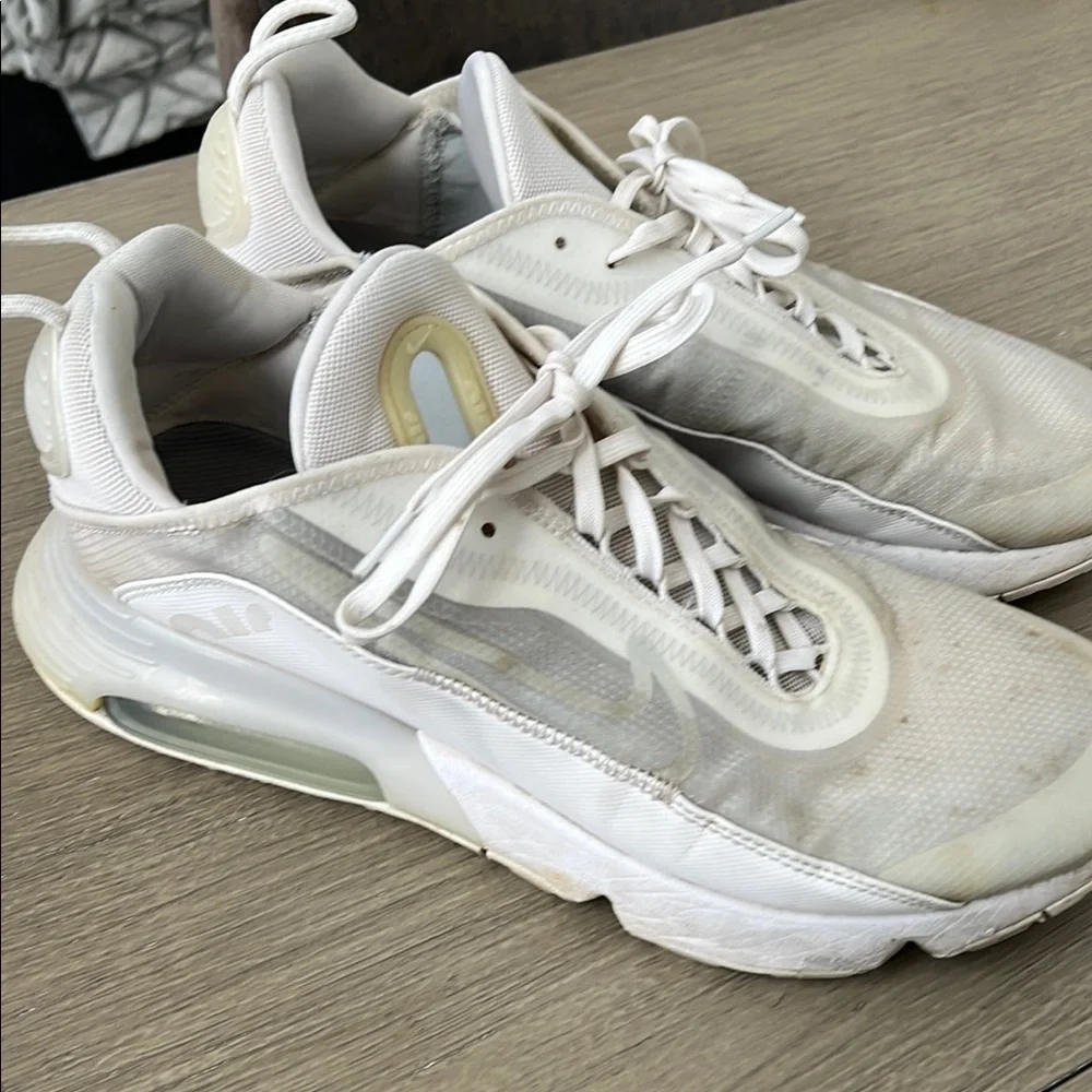 Nike Cream White Athletic Shoes with Breathable Mesh Air Max 2090 - Picture 3 of 8